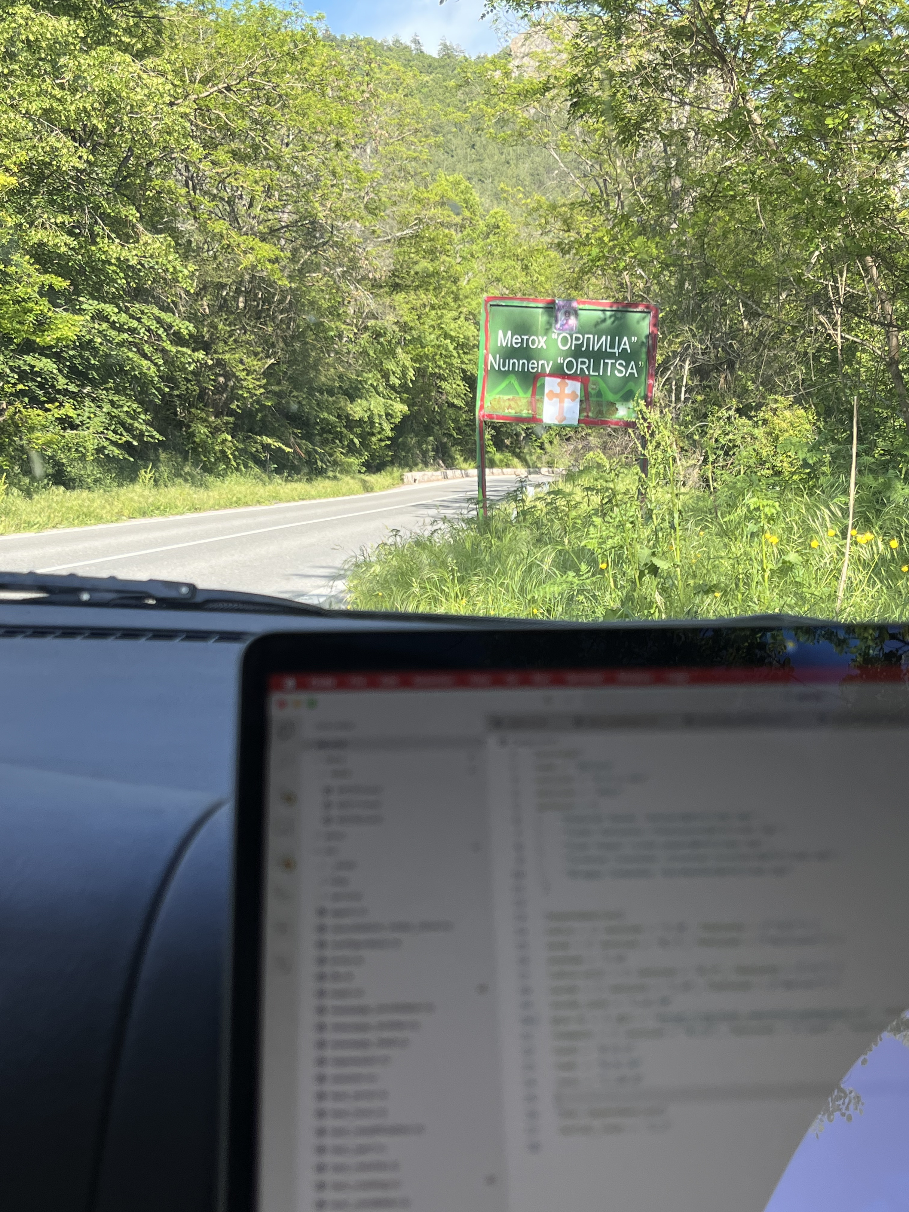 Writing code on the side of the road